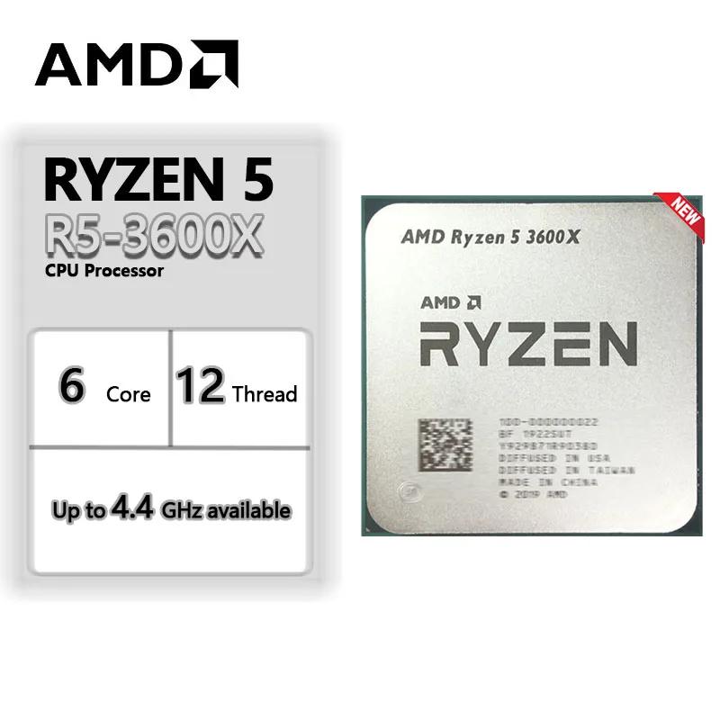 AMD Ryzen 5 3600X CPU, R5 3600X, 3.8 GHz, 6 ھ 12 , 100-000000022 95W  AM4, ǰ